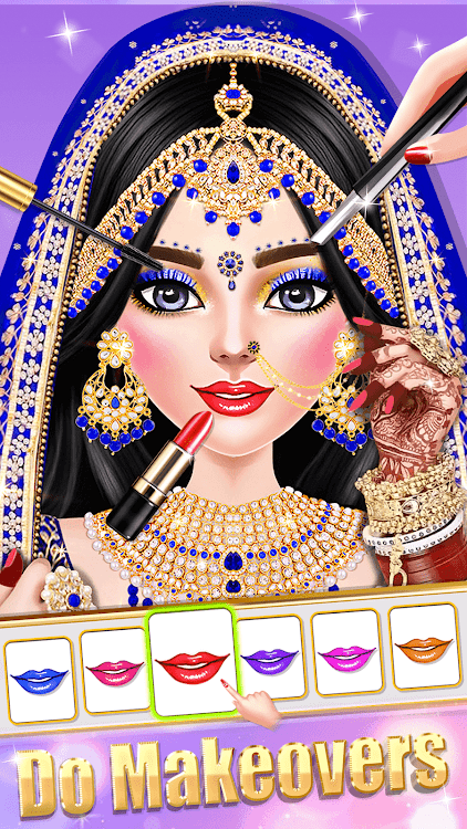 #2. Indian Wedding Bridal Makeup (Android) By: Fashion Makeover Studio