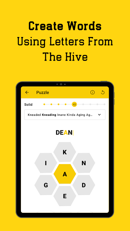 #6. Spelling Bee Word Puzzles (Android) By: Brain & Games