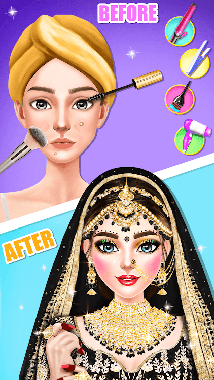 #10. Indian Wedding Bridal Makeup (Android) By: Fashion Makeover Studio