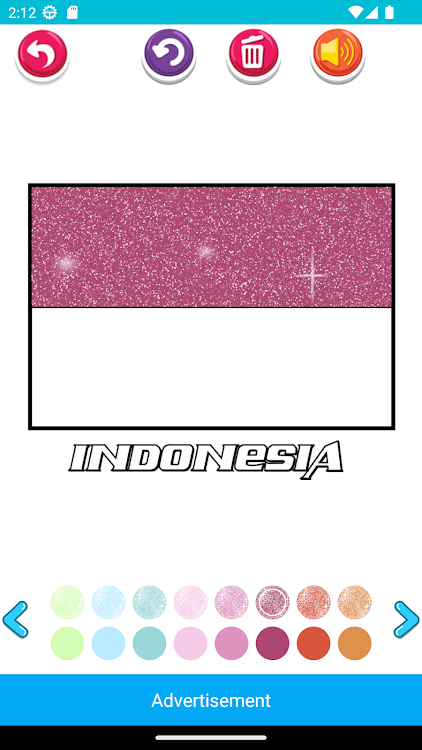 #3. Asian Countries Flags Coloring (Android) By: Nurlaela