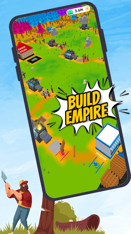 #6. Lumber Tycoon Inc : Idle build (Android) By: Play3 Studio