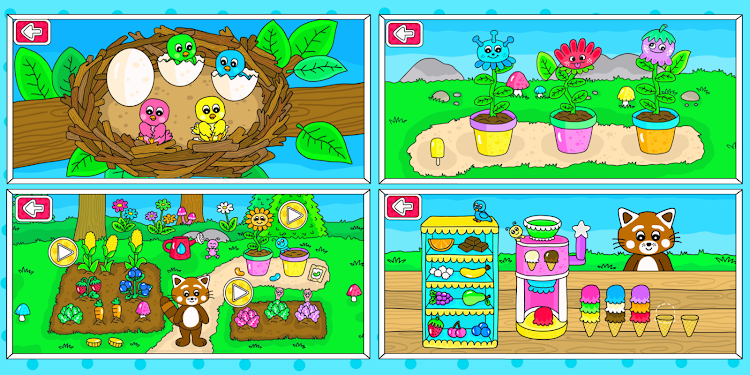 #5. Pukkins Trädgård - Barnspel (Android) By: Fun, educational and interactive games for kids