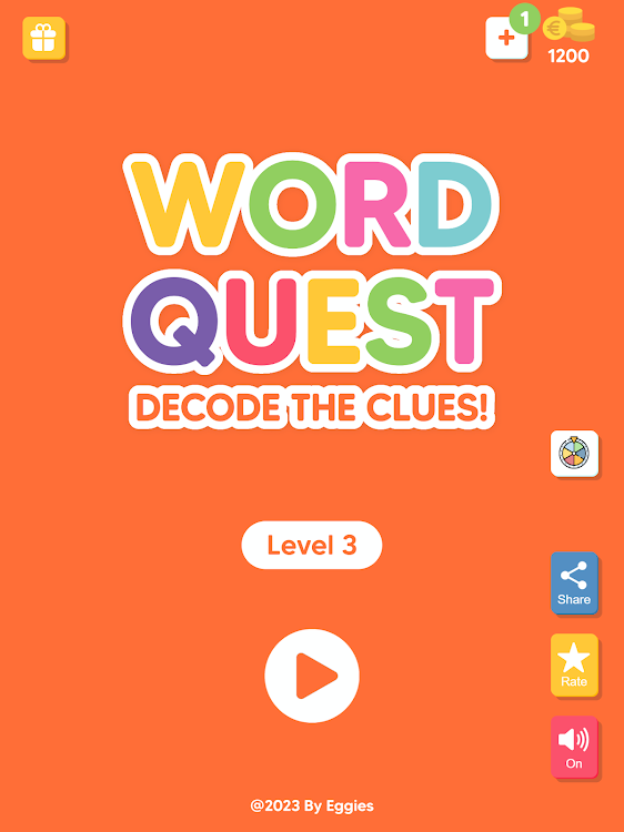 #9. Word Quest - Decode the Clues! (Android) By: Eggies