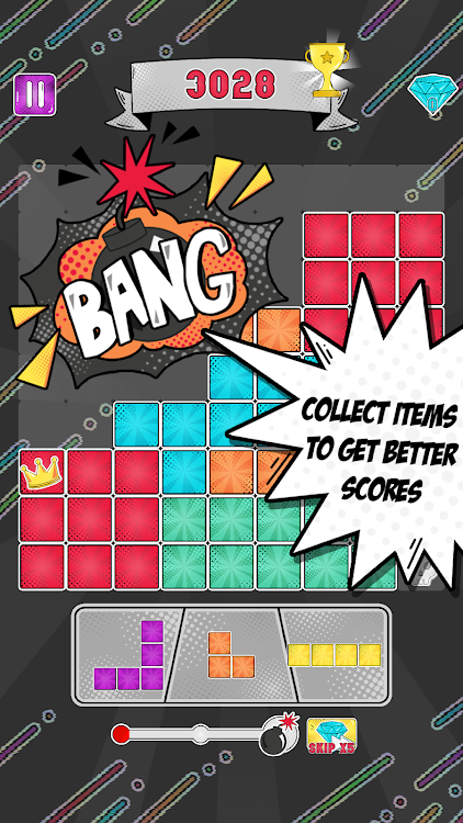 #3. Block Puzzle Item Rush (Android) By: FM Games