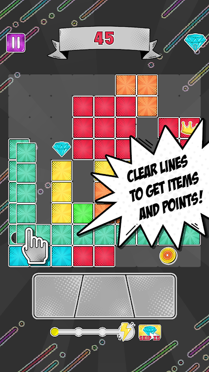 #2. Block Puzzle Item Rush (Android) By: FM Games