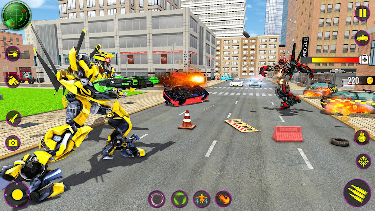 #7. Heli Robot Car Game:Robot Game (Android) By: Buntoo Games