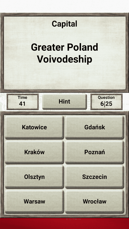 #7. Poland Geography - Quiz Game (Android) By: Atom Games Ent.