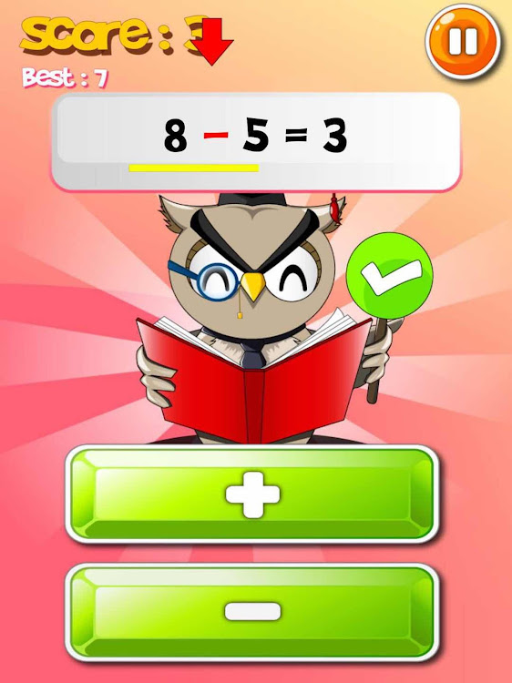 #8. Math Mania - Plus and Minus (Android) By: Happy Mobile Ltd