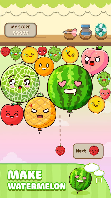 #3. Melon Balloon: Fruit Merge (Android) By: Era Global Publishing