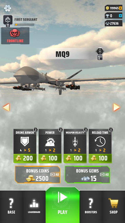 #5. Drone Strike Military War 3D (Android) By: VOODOO