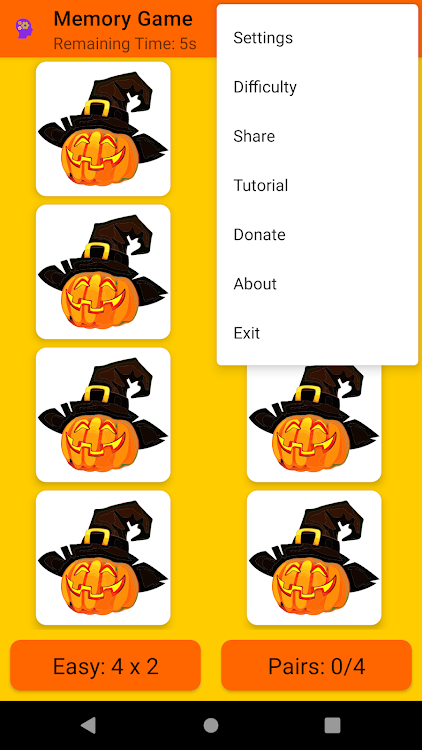 #4. Memory Game - Pro (Android) By: Sérgio Moreira