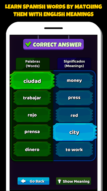 #2. Spanish Word Game (Android) By: Gusta Gaming