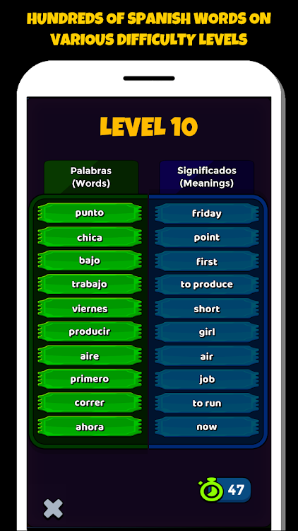 #3. Spanish Word Game (Android) By: Gusta Gaming