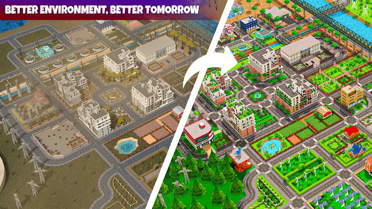 #7. EcoScape - City Tycoon Games (Android) By: OCG- Car Racing & Stunts Games