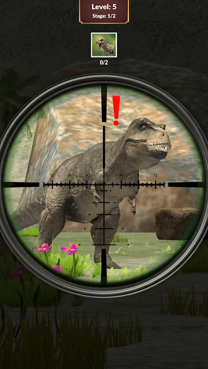 #2. Dino Hunt Animal hunting games (Android) By: Funmotion Casual Games