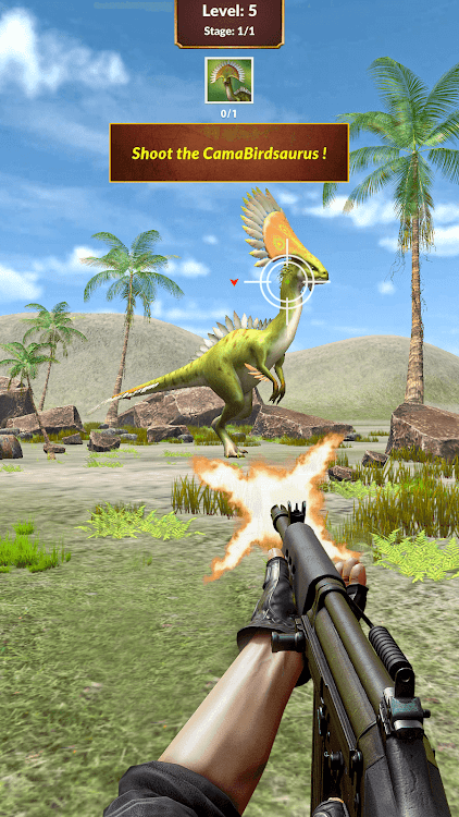 #3. Dino Hunt Animal hunting games (Android) By: Funmotion Casual Games