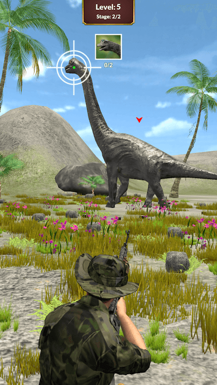 #6. Dino Hunt Animal hunting games (Android) By: Funmotion Casual Games