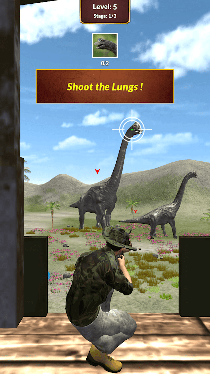 #5. Dino Hunt Animal hunting games (Android) By: Funmotion Casual Games