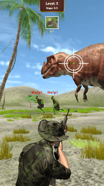 #9. Dino Hunt Animal hunting games (Android) By: Funmotion Casual Games