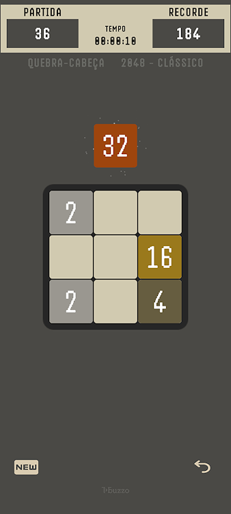 #3. 2048 - Classic Puzzle (Android) By: BuzzoGames