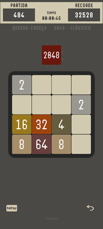 #4. 2048 - Classic Puzzle (Android) By: BuzzoGames