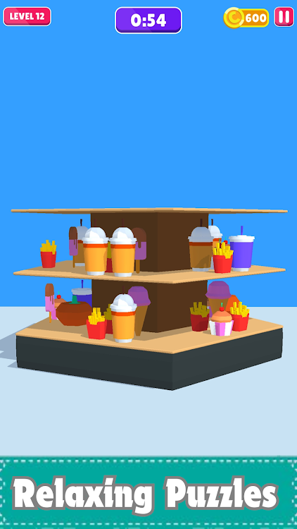 #2. Shelf Items Sort: Triple Match (Android) By: Day Dreamers