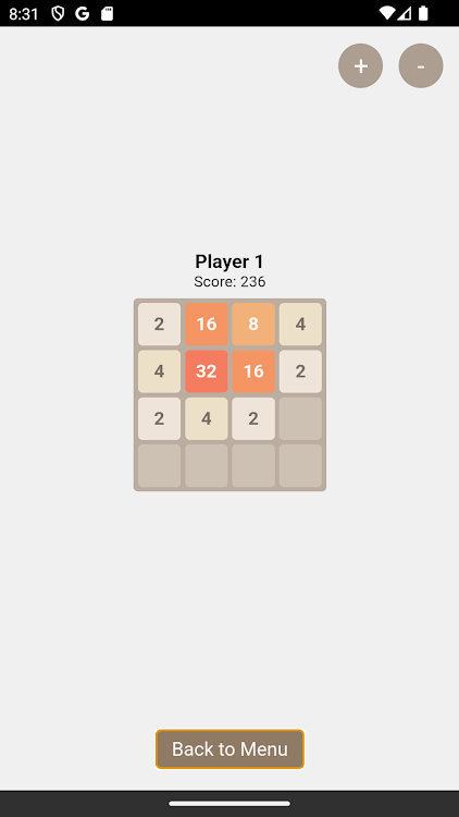 #3. 2048 Two Players (Android) By: BMZTUDIOS