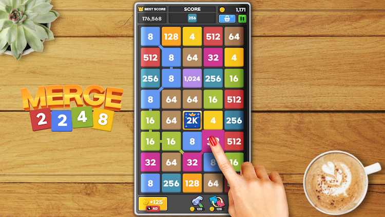 #7. Merge 2248: Link Number Puzzle (Android) By: SUPERBOX Inc