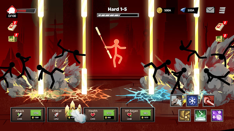 #9. Stickman vs Monster: Idle RPG (Android) By: Fansipan Limited