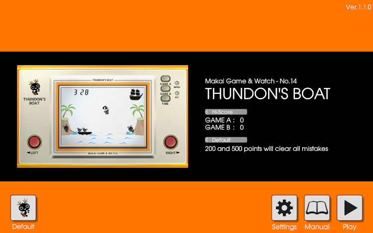 #4. LCD GAME - THUNDON'S BOAT (Android) By: datsuryoku_k