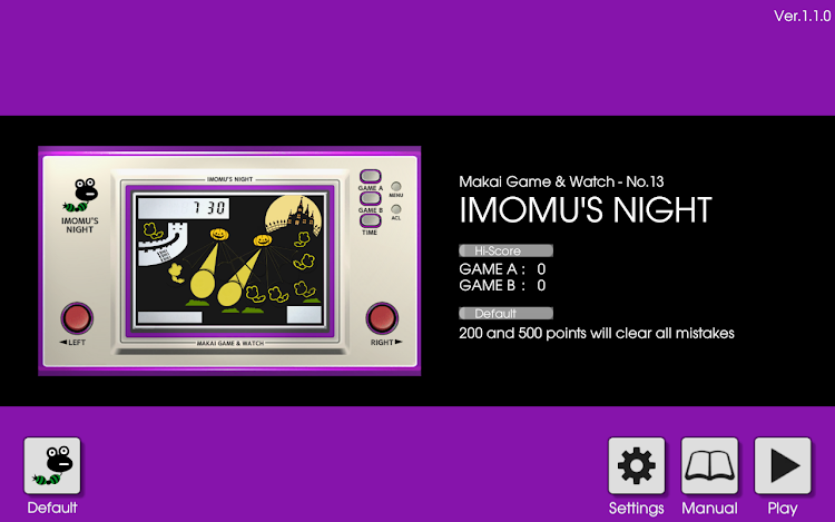 #4. LCD GAME - IMOMU'S NIGHT (Android) By: datsuryoku_k