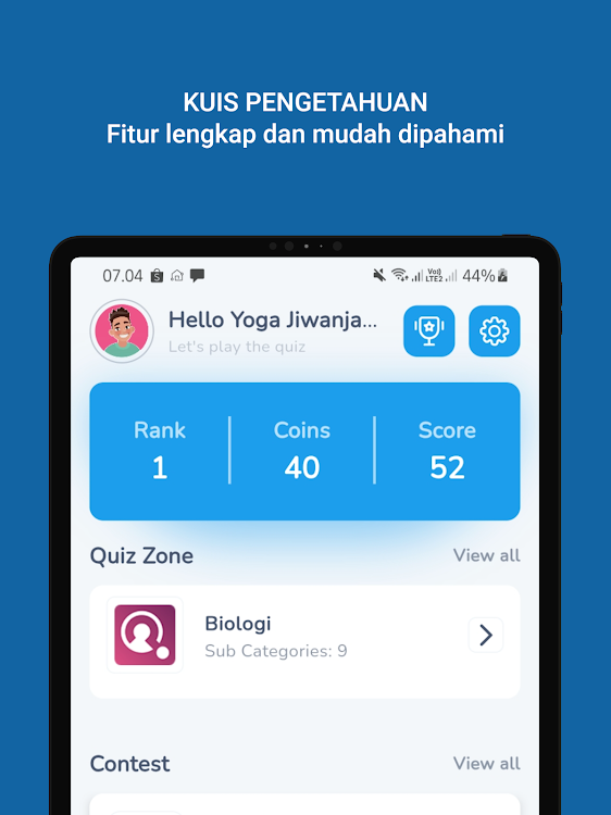 #6. Kuis Pengetahuan. Trivia Game (Android) By: Edulab Bio