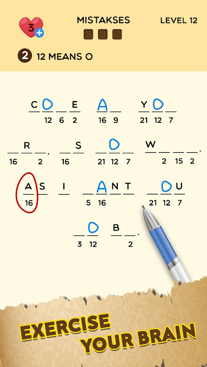 #7. Cryptogram Go (Android) By: FUNJOY