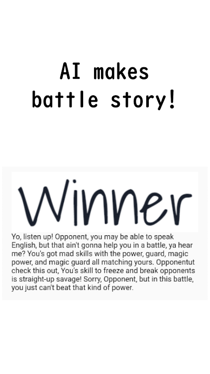 #3. AI Battler - AI judge battle (Android) By: Alphabrend