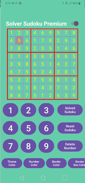 #6. Solver Sudoku Premium (Android) By: MD Ideas