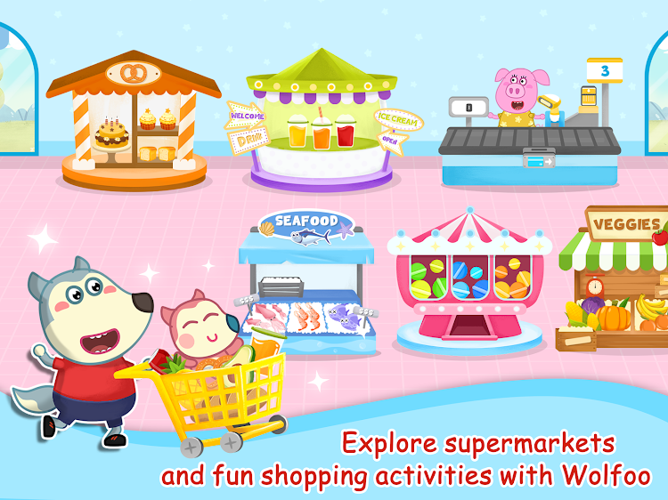 #6. Wolfoo Supermarket, Shopping (Android) By: Wolfoo Family