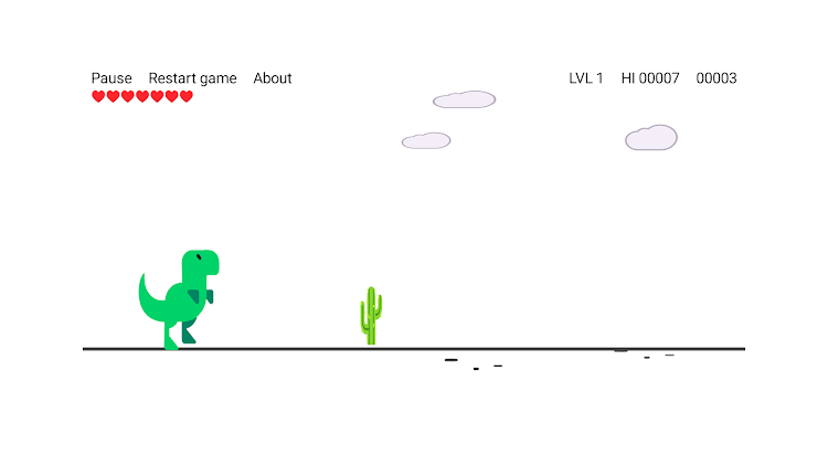 #2. Cactus vs. Dino: Dino jumper (Android) By: DegerGames