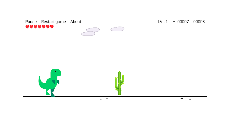 #6. Cactus vs. Dino: Dino jumper (Android) By: DegerGames