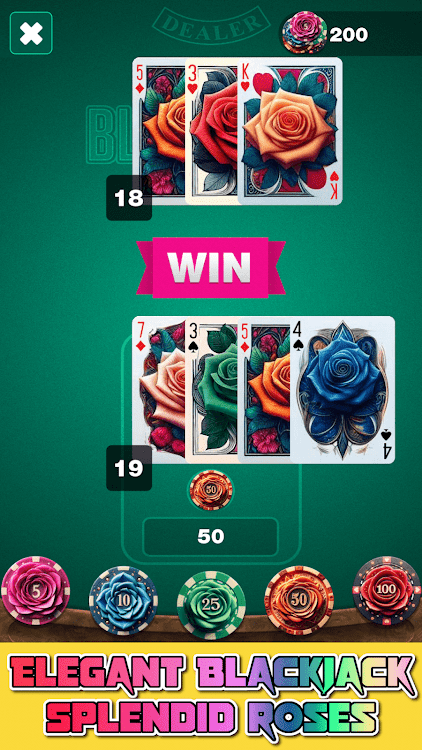 #2. Blackjack Rose Delight (Android) By: Innovative K