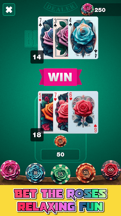 #3. Blackjack Rose Delight (Android) By: Innovative K