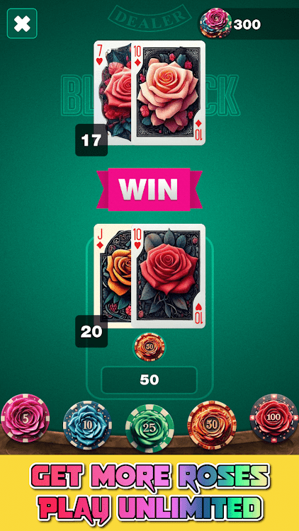 #4. Blackjack Rose Delight (Android) By: Innovative K