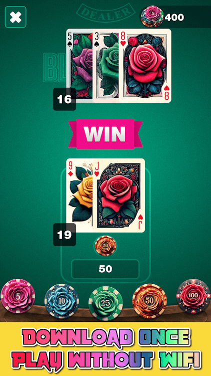 #5. Blackjack Rose Delight (Android) By: Innovative K