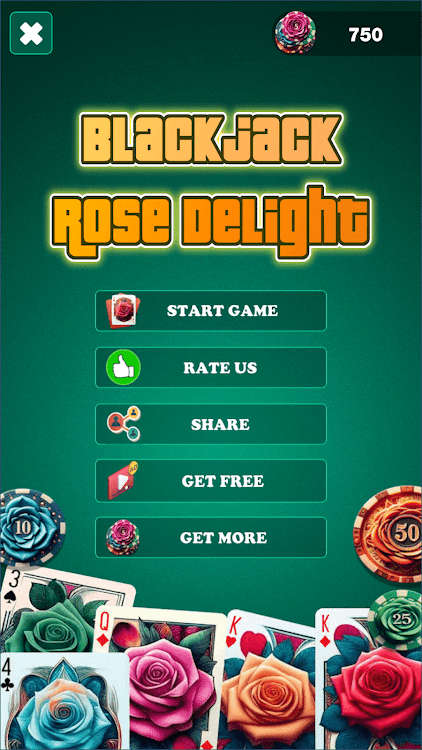 #6. Blackjack Rose Delight (Android) By: Innovative K