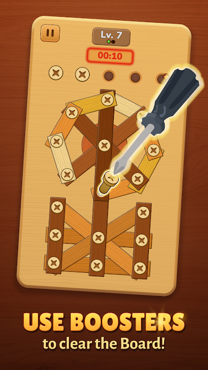 #3. Screw Challenge - Bolts Puzzle (Android) By: BlueSkySoft