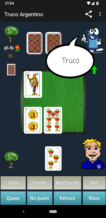 #2. Argentinean truco (Android) By: Cool Apps Team