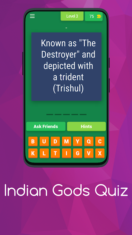 #5. Indian Gods Quiz (Android) By: Shuvankar Sarkar