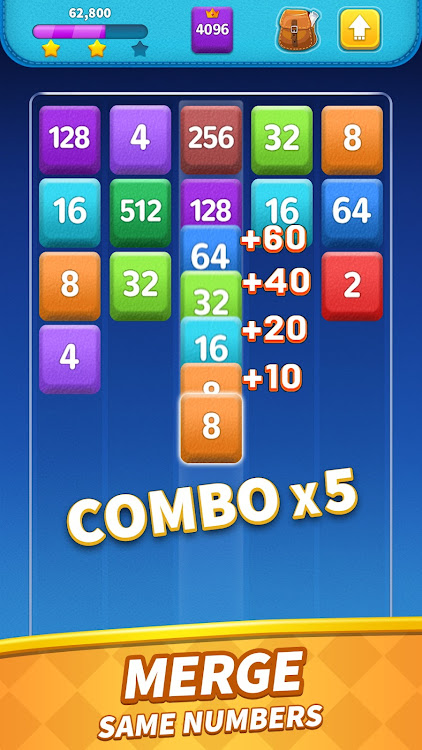 #2. Merge Blocks: 2048 Game (Android) By: Merge Puzzle Games