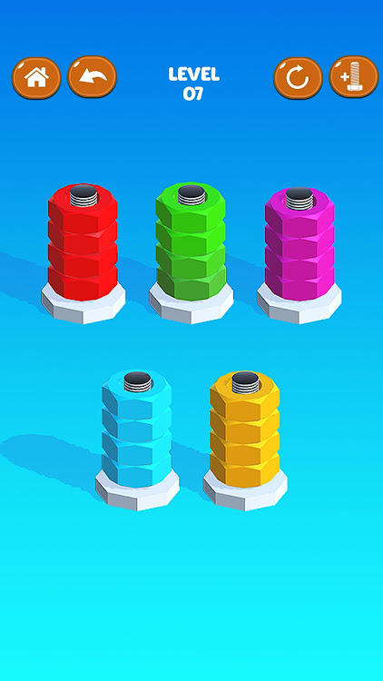 #3. Hexa Sort Nuts and Bolts Games (Android) By: AppEdge