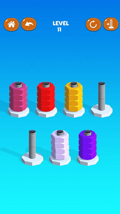 #4. Hexa Sort Nuts and Bolts Games (Android) By: AppEdge