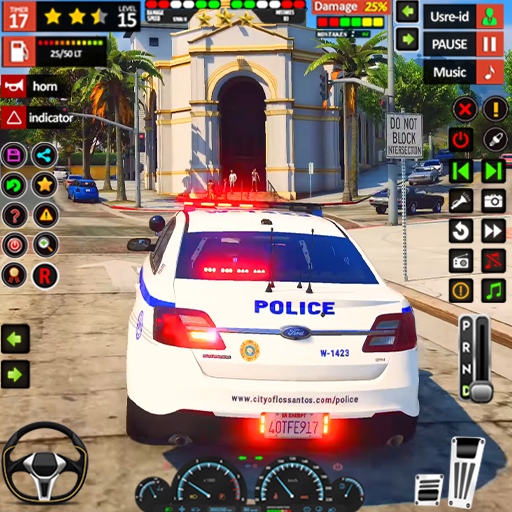 #9. Police Car Games 3D Simulator (Android) By: Euro Games Hub